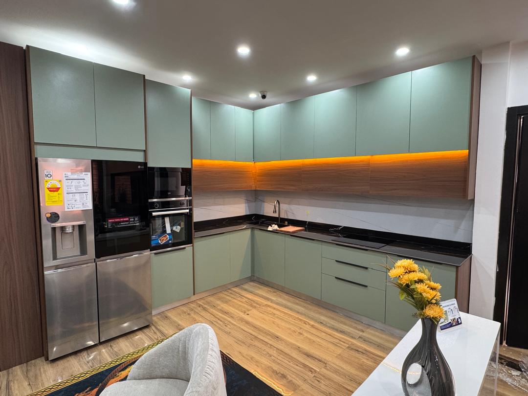 Composition murale salon Prestige Bois SN